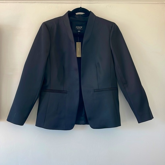 J.Crew Collection Going Out Blazer in Black Satin (NWT) - Picture 5 of 7
